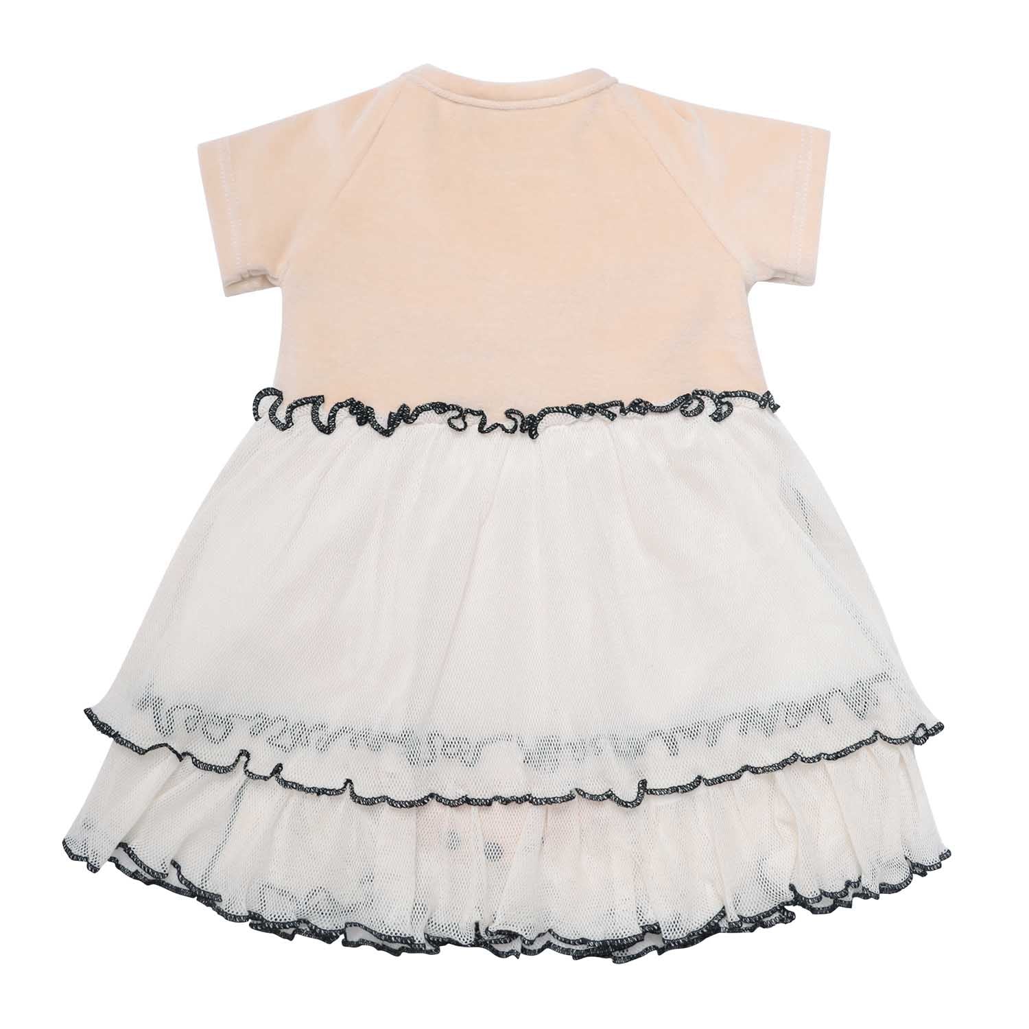 Baby-Mädchen-Tüllkleid in Beige
