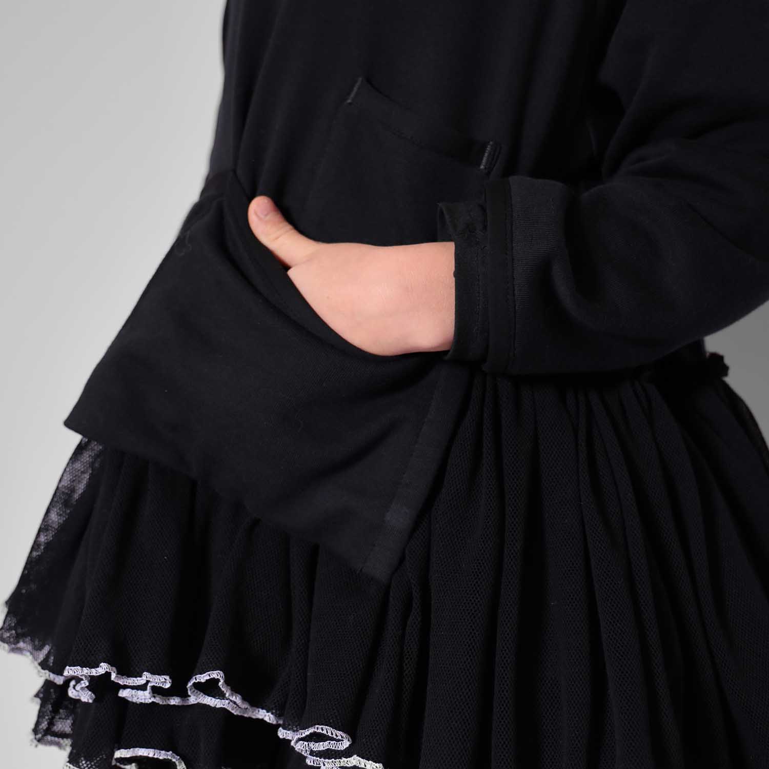Schwarzer Designer-Hoodie für Kinder