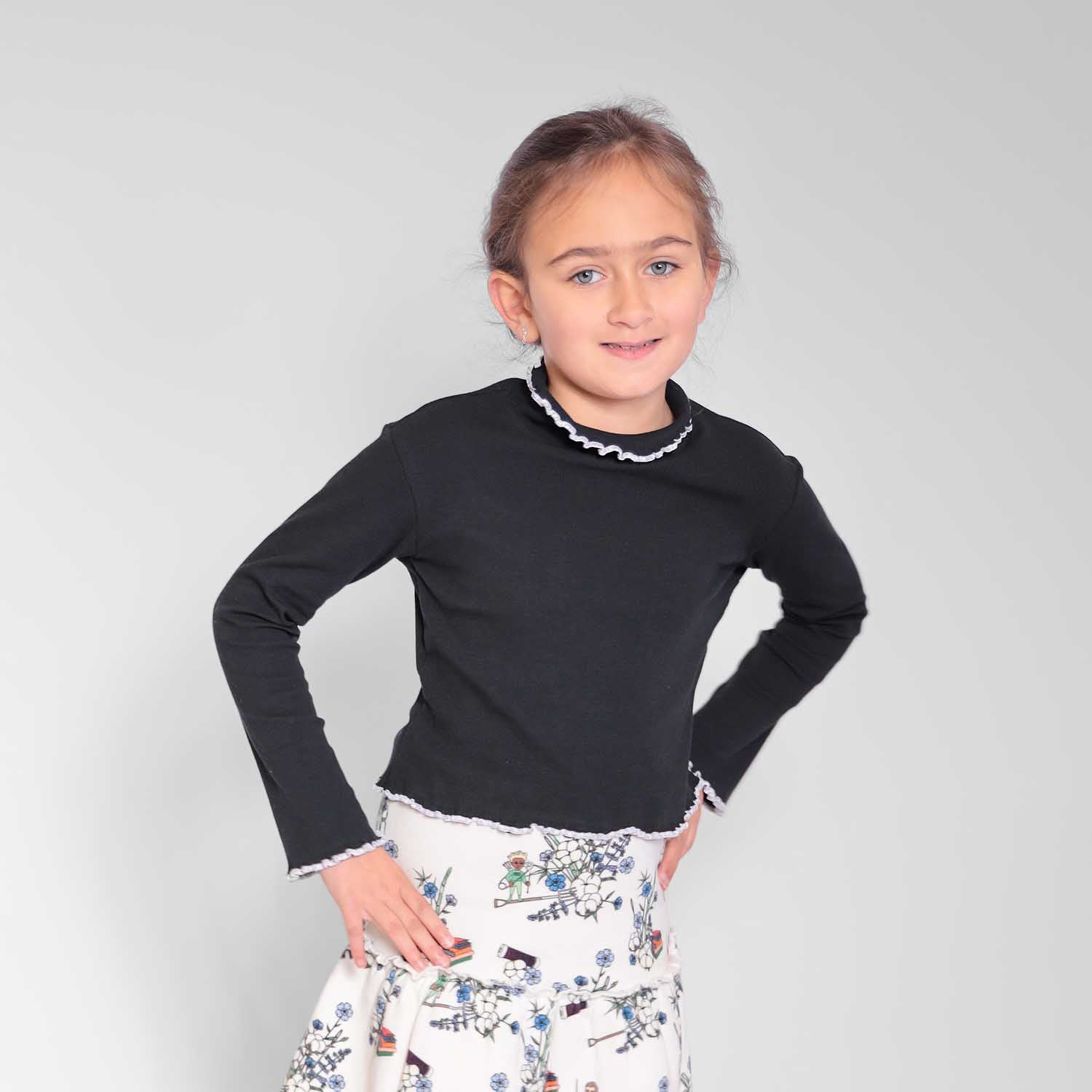 Black Turtleneck Top