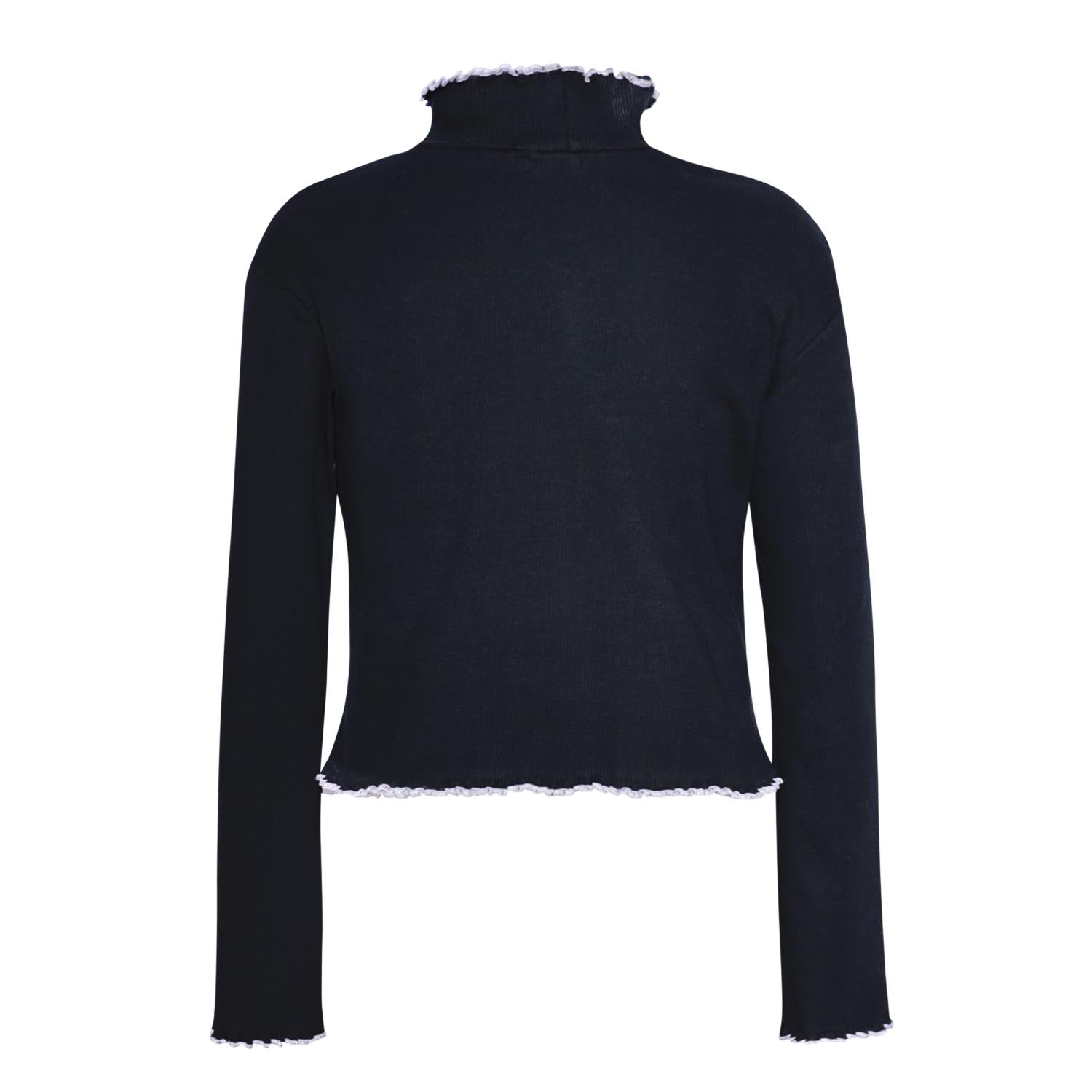 Black Turtleneck Top