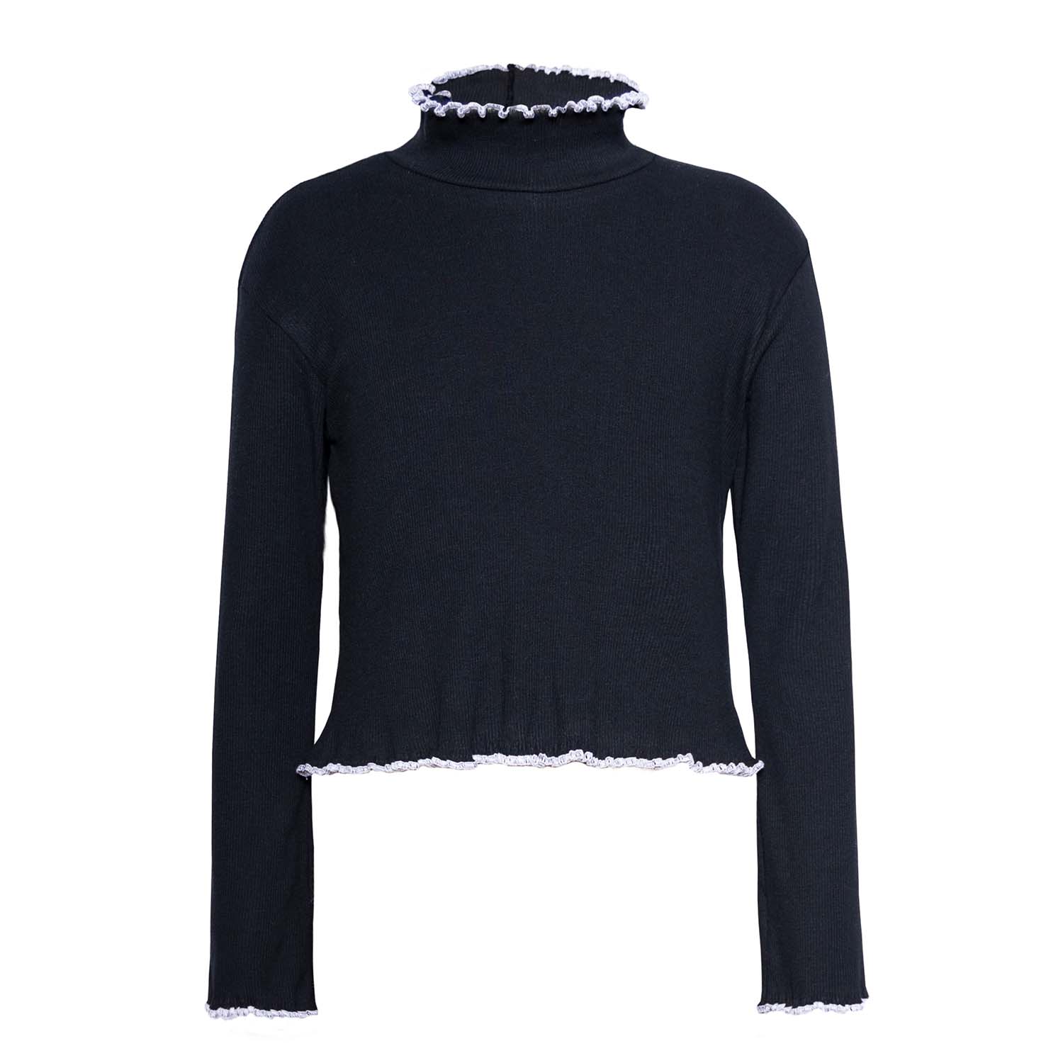 Black Turtleneck Top