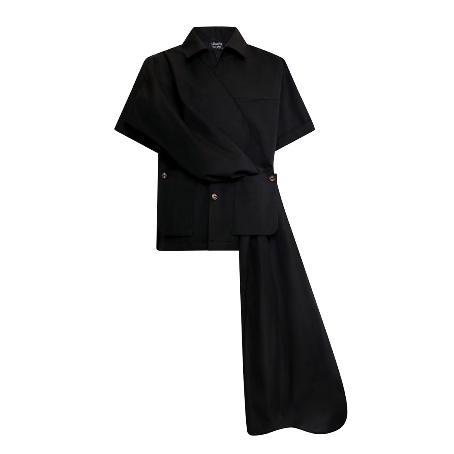 Zero Waste Black Designer Shirt for Boys and Girls