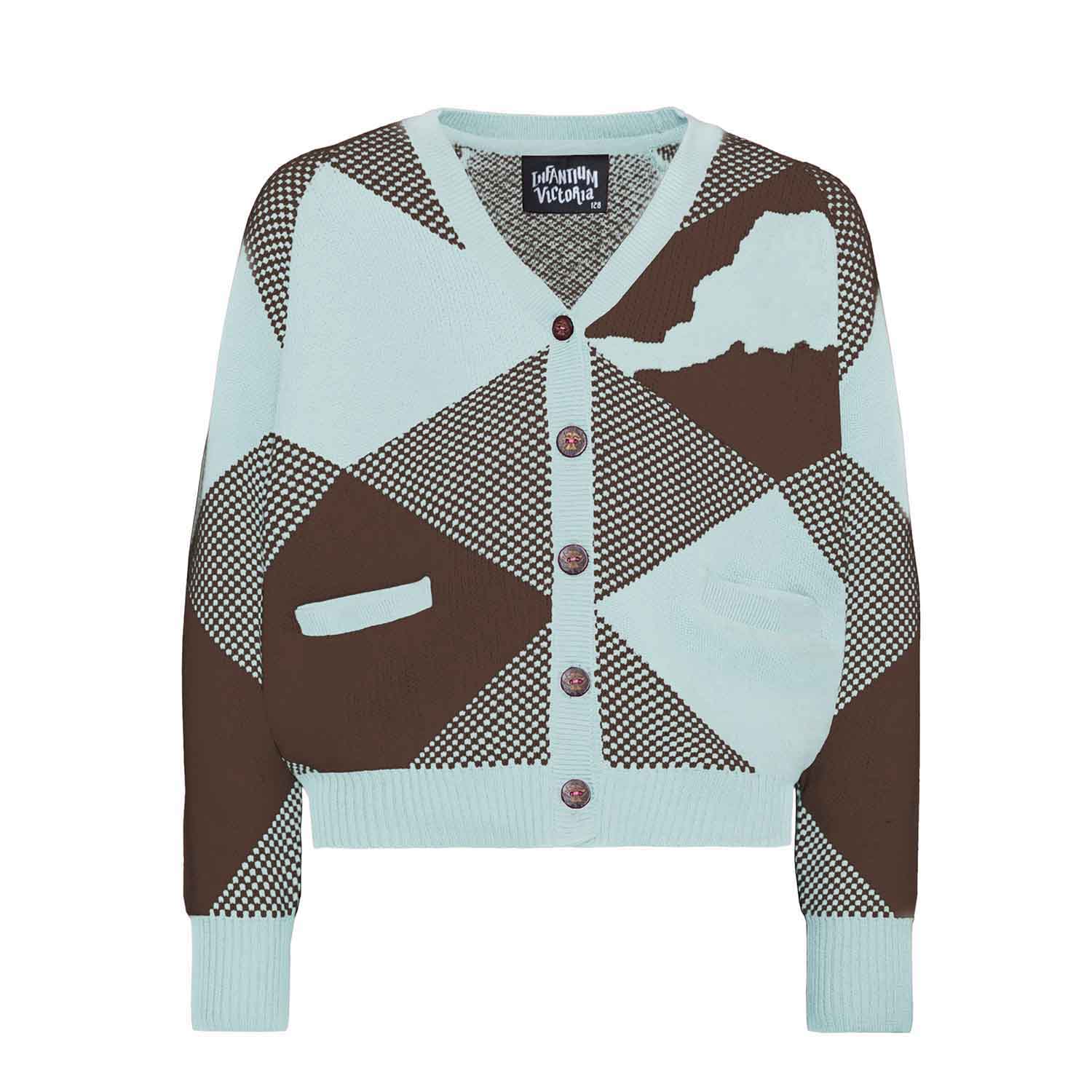 Kinder-Cardigan in Choco und Mint