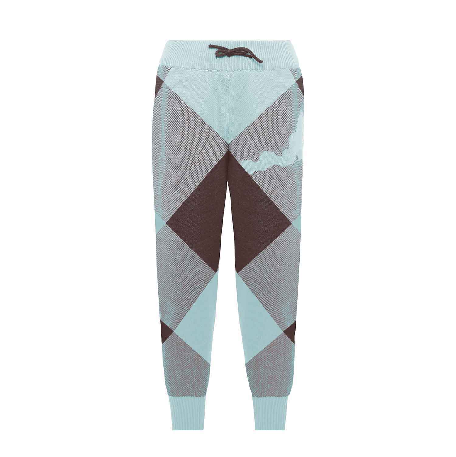 Kinder-Strickhose in Kastanie und Mint