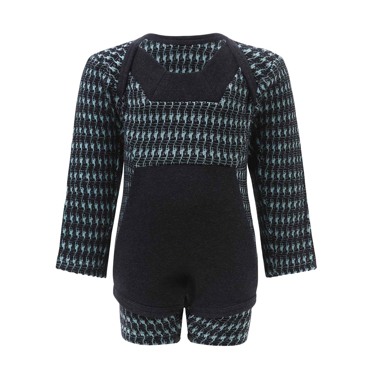 Zwart en blauw bodysuit