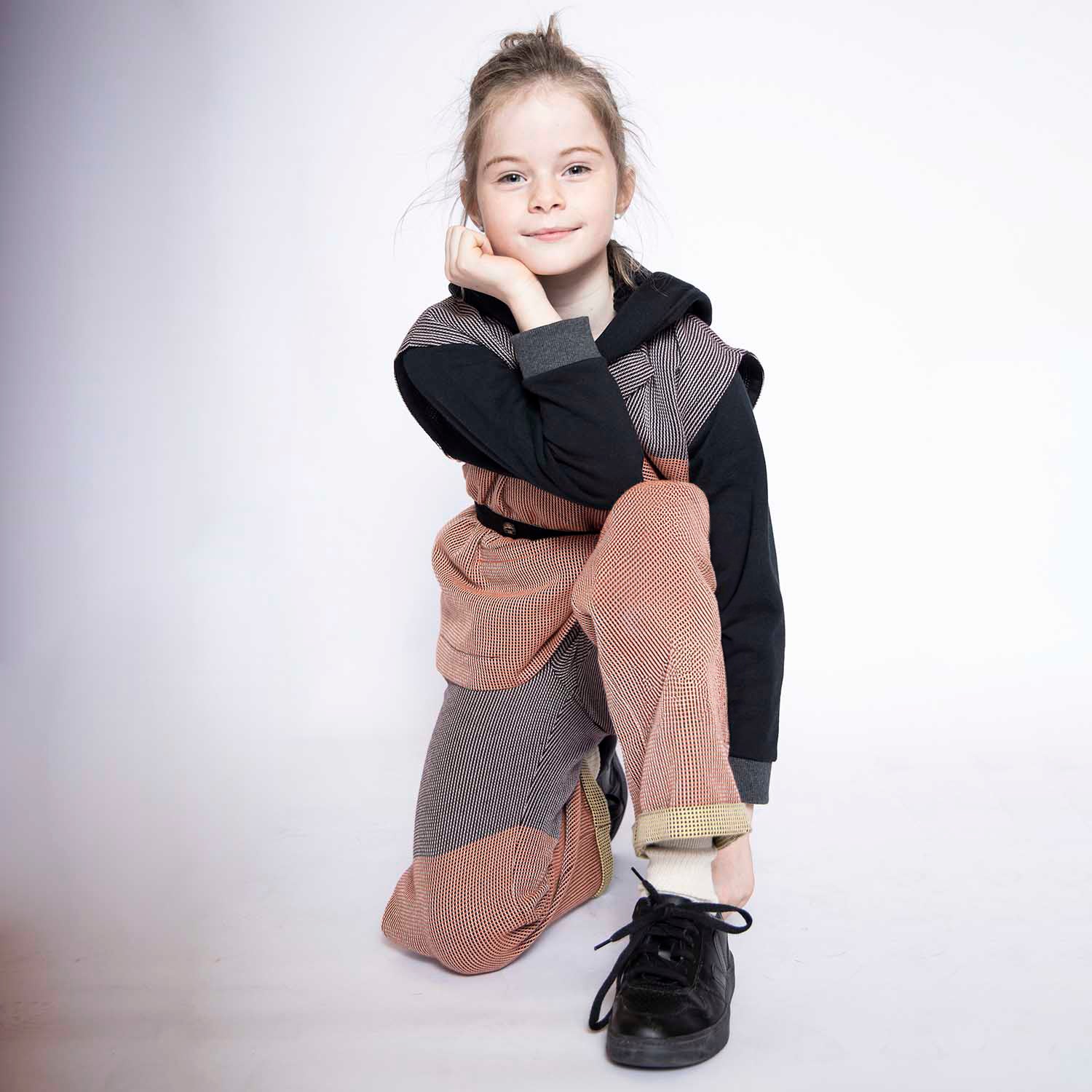 Multicolored Pants with Appliquè