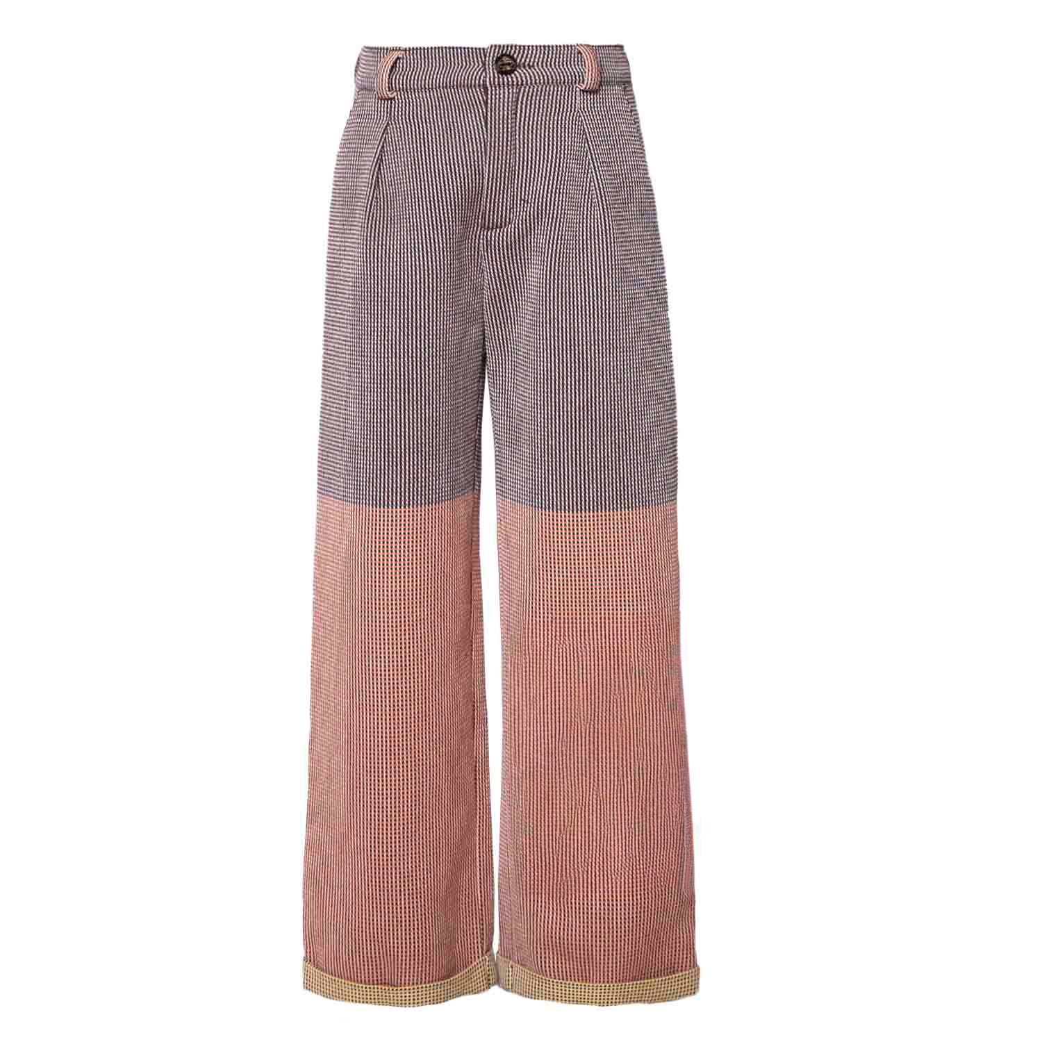 Veelkleurige broek met applicatie