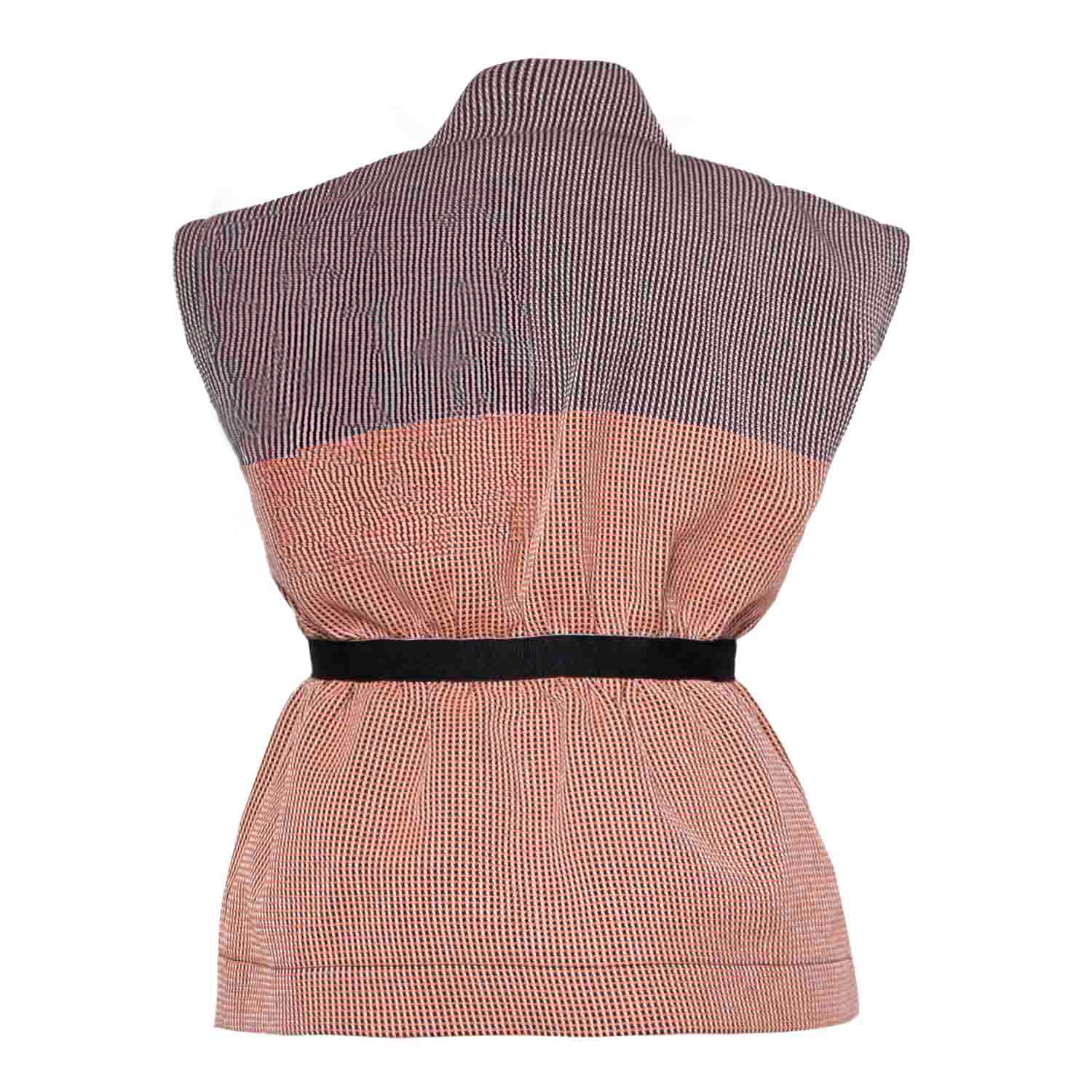 Multicolored Sleveless Jacket with Appliquè