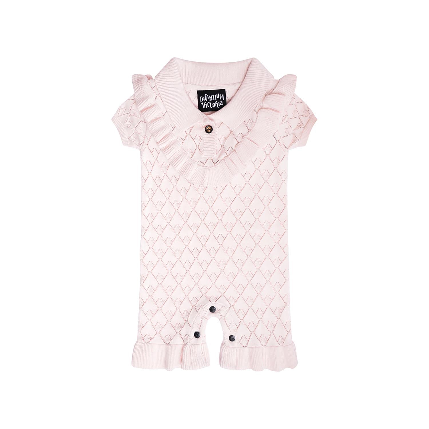 Rosa Baby-Mädchen-Strampler
