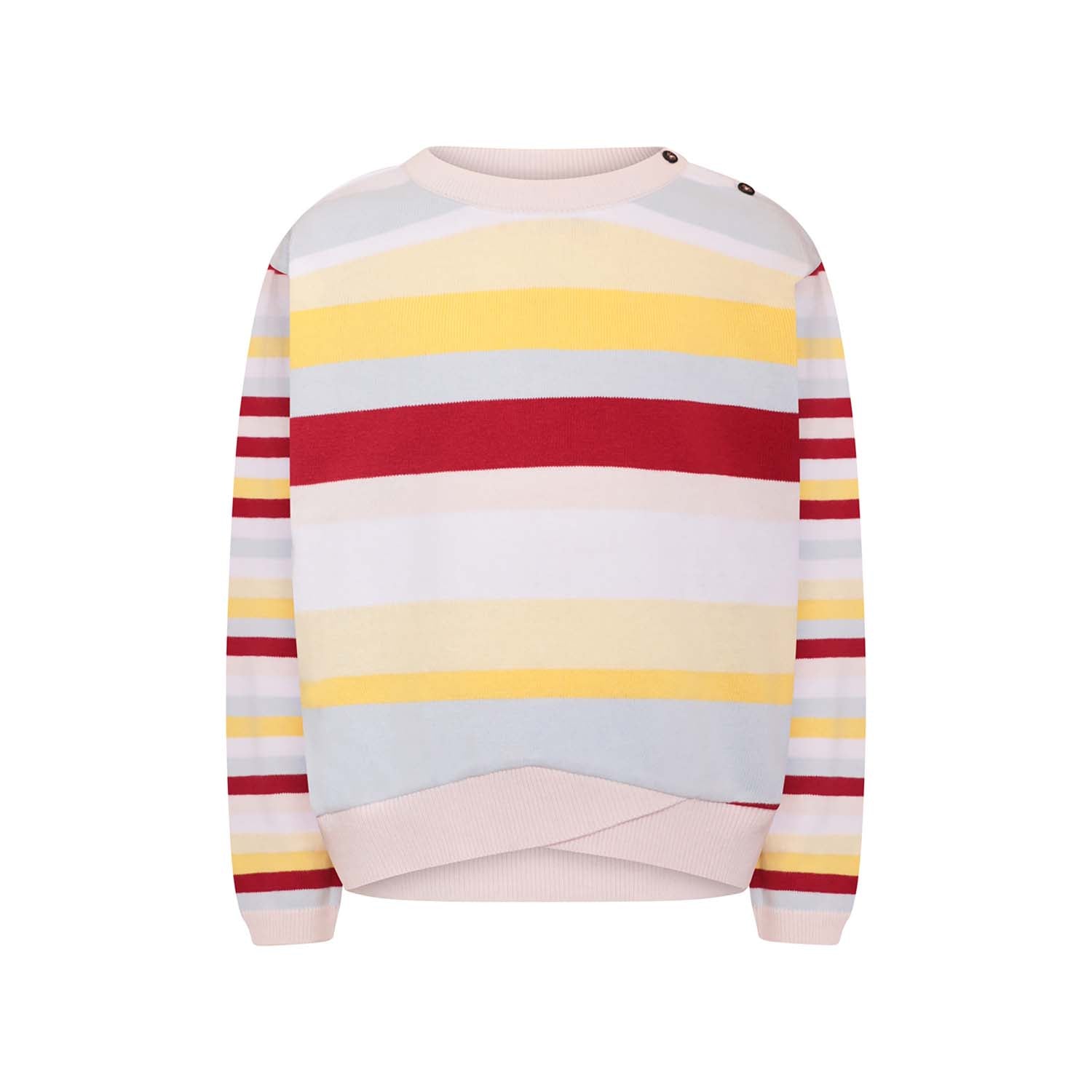 Knitted Striped Kids Sweater in Pastel
