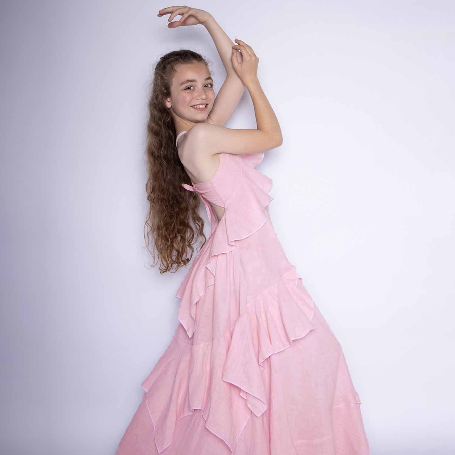 Light Pink Flower Girls Dress