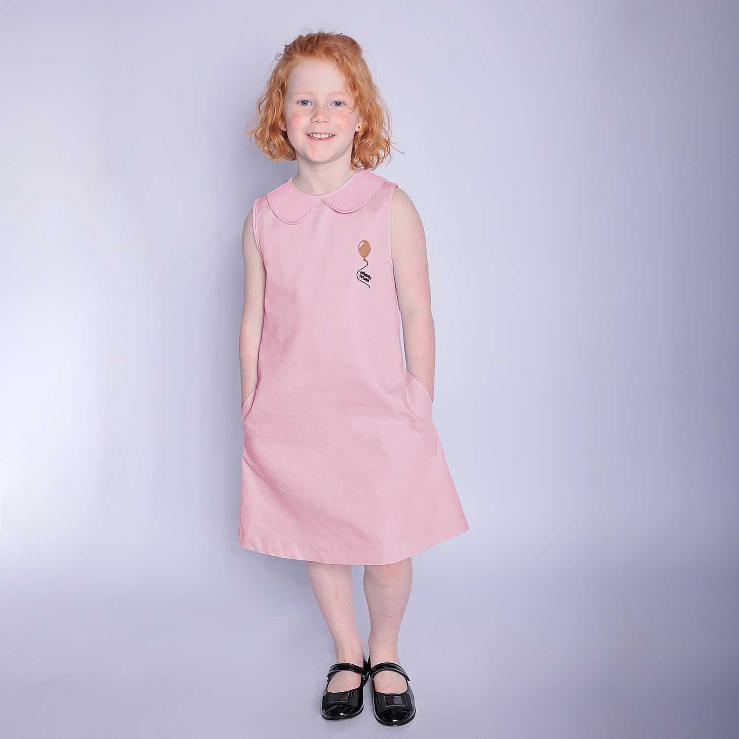 Muslin Pink Dress for Girls