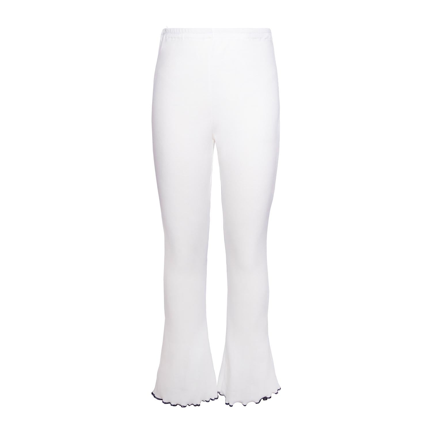 Witte flare legging