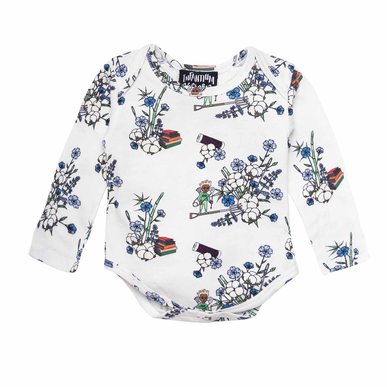 Floral White Baby Onesie