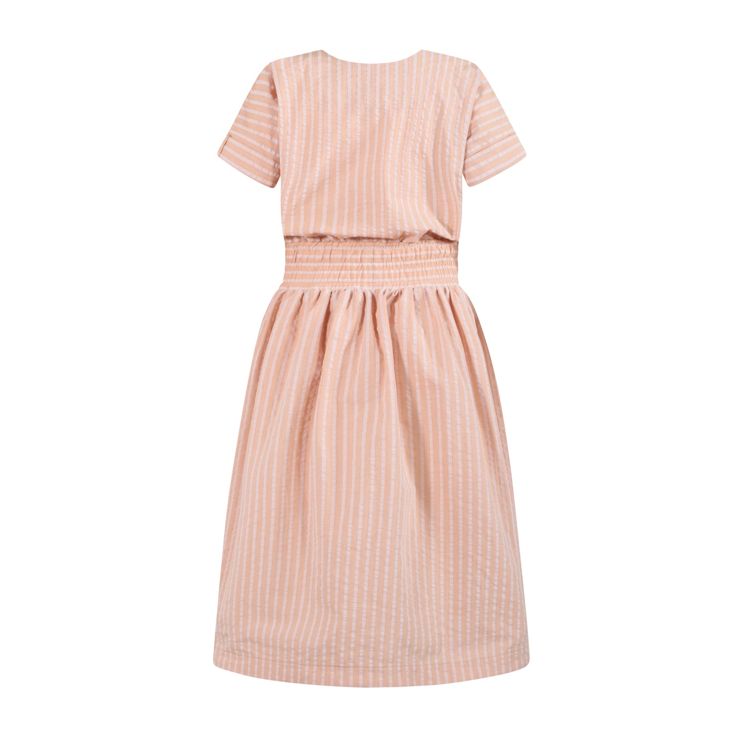The Summer Dress — Orange Hazelnut Seersucker