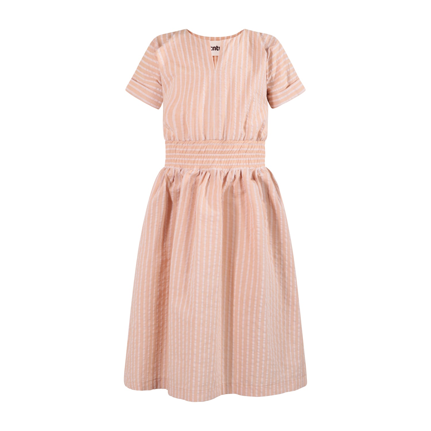 The Summer Dress — Orange Hazelnut Seersucker
