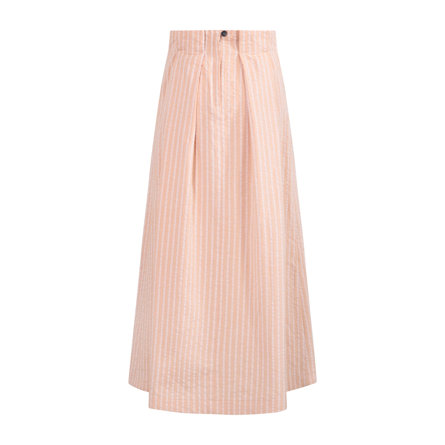 The Maxi Pleat — Orange Hazelnut Seersucker