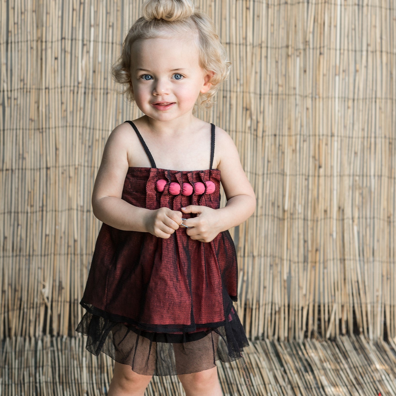 Baby Girl Bloomers in Black and Red