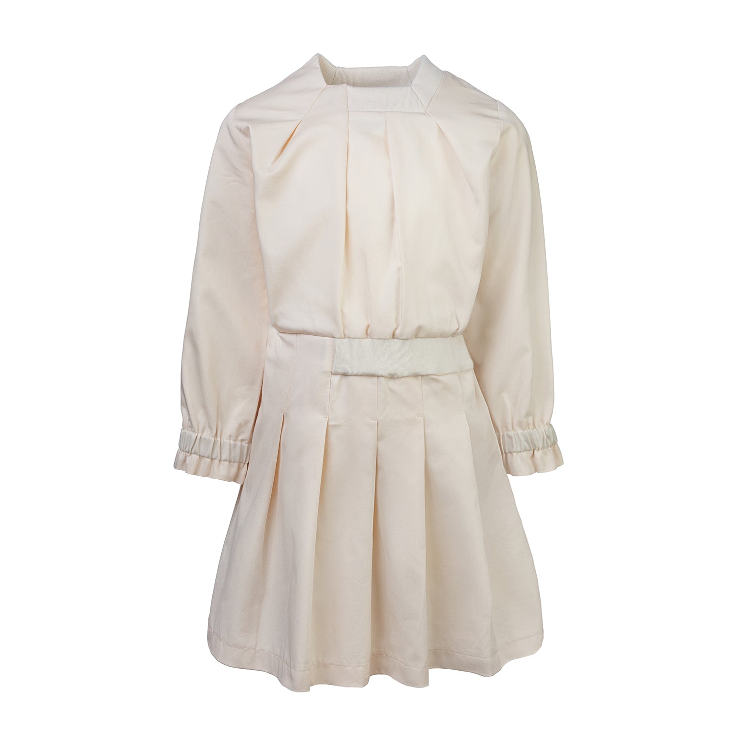 Beige Cotton Dress for Girls