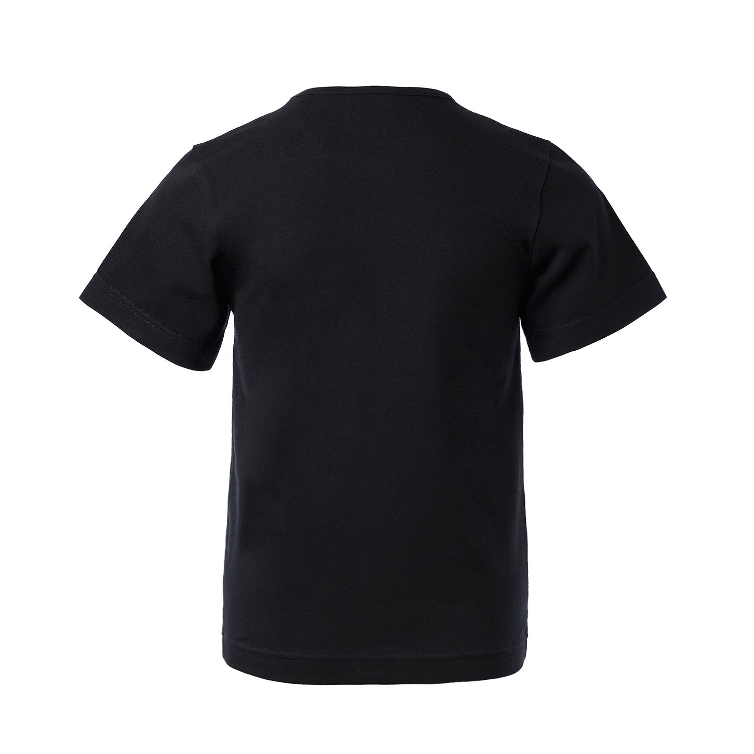 Kurzärmliges schwarzes T-Shirt mit Toscana-Print