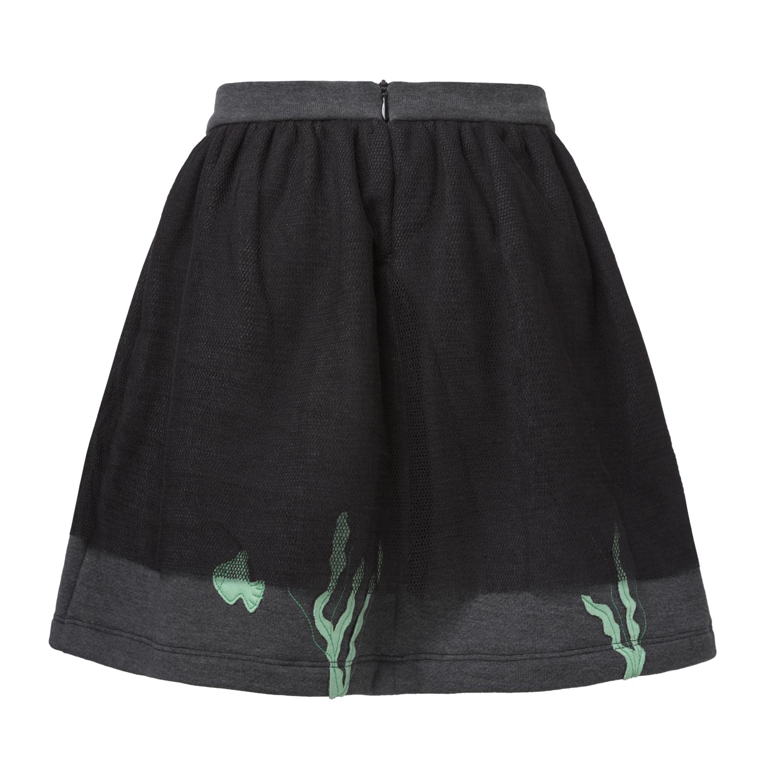 PRELOVED Jersey Skirt with Tulle and Marine Applications, 6 years