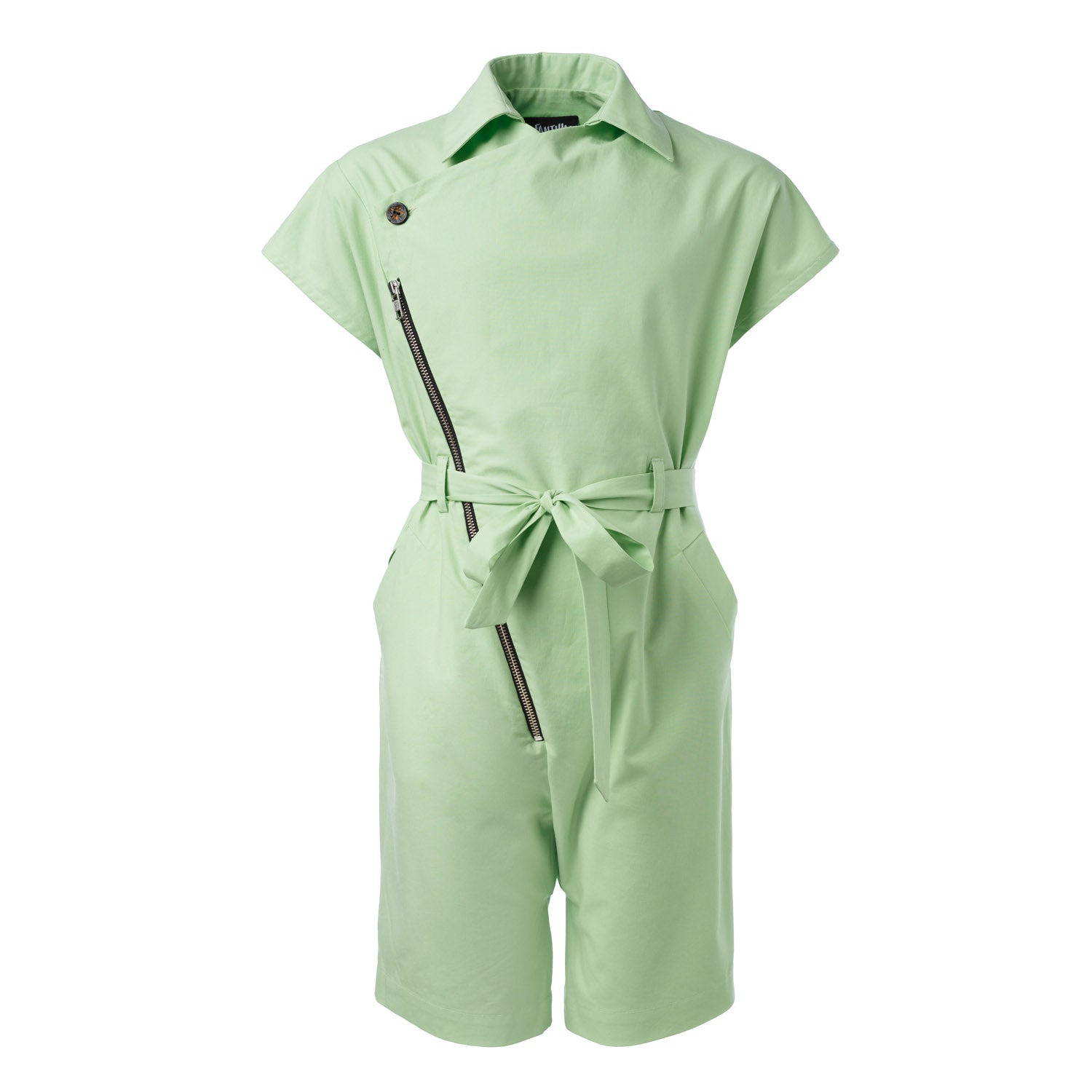 Jongens en meisjes groene katoenen jumpsuit