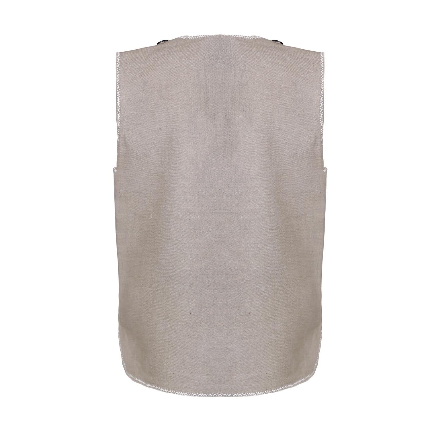 Khakifarbene Babytunika aus veganem Kaschmir von Weganool