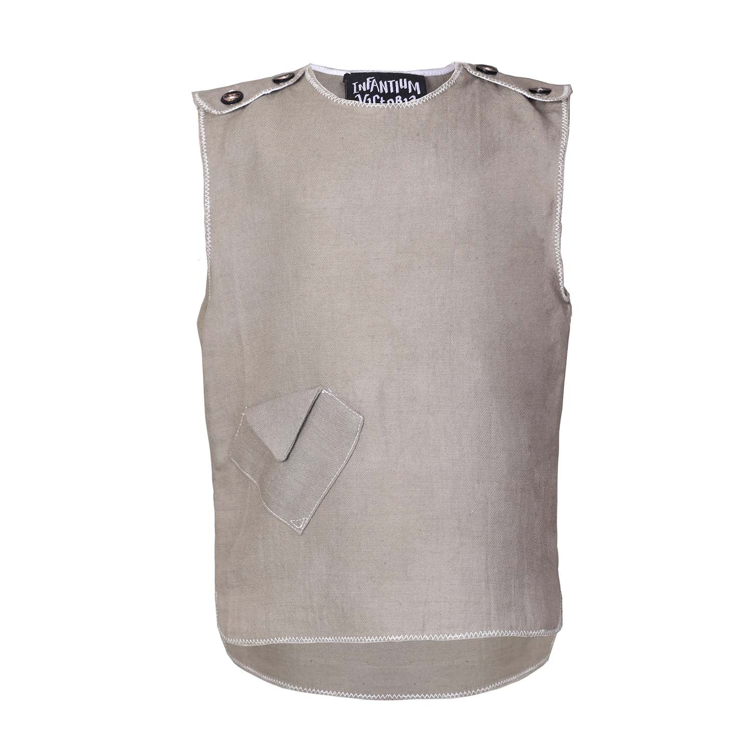 Kaki veganistische kasjmier Weganool babytuniek