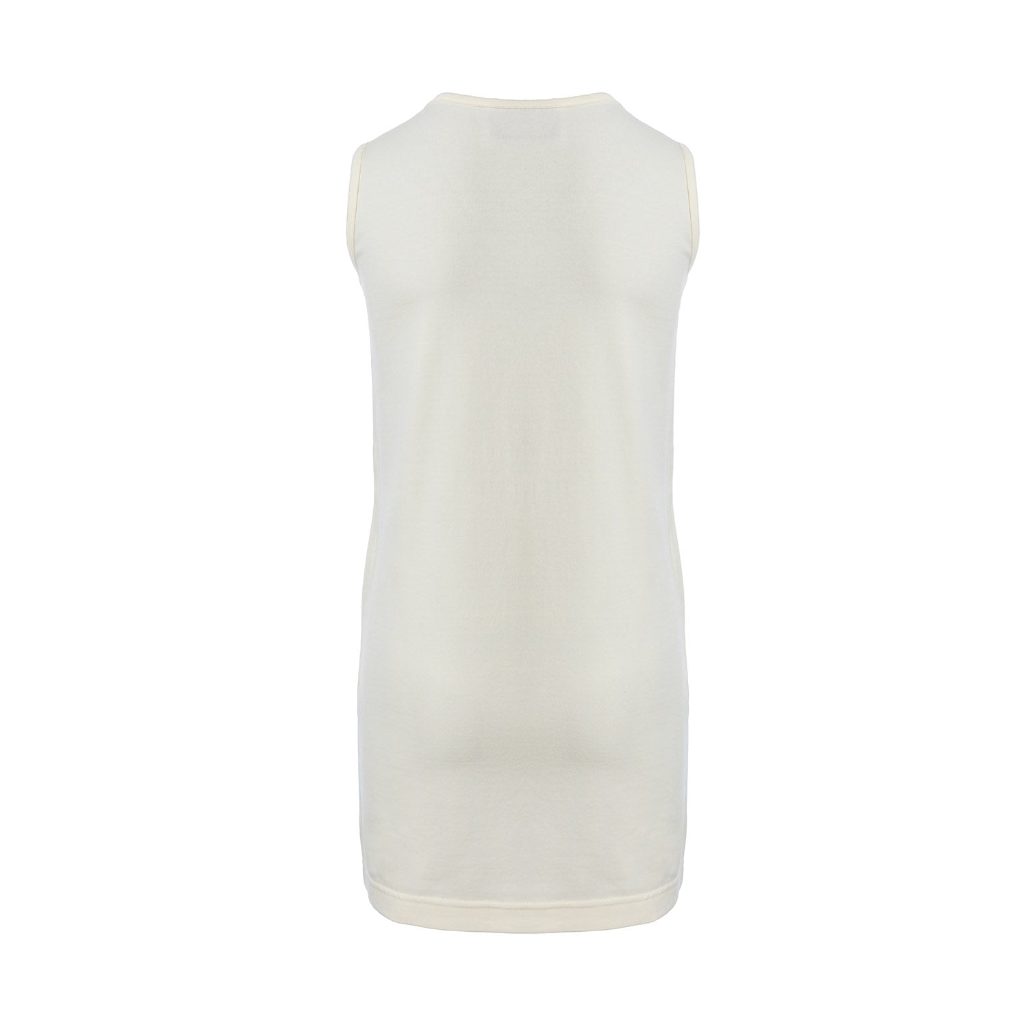 Off-White T-Shirt Dress with Rice Paddy