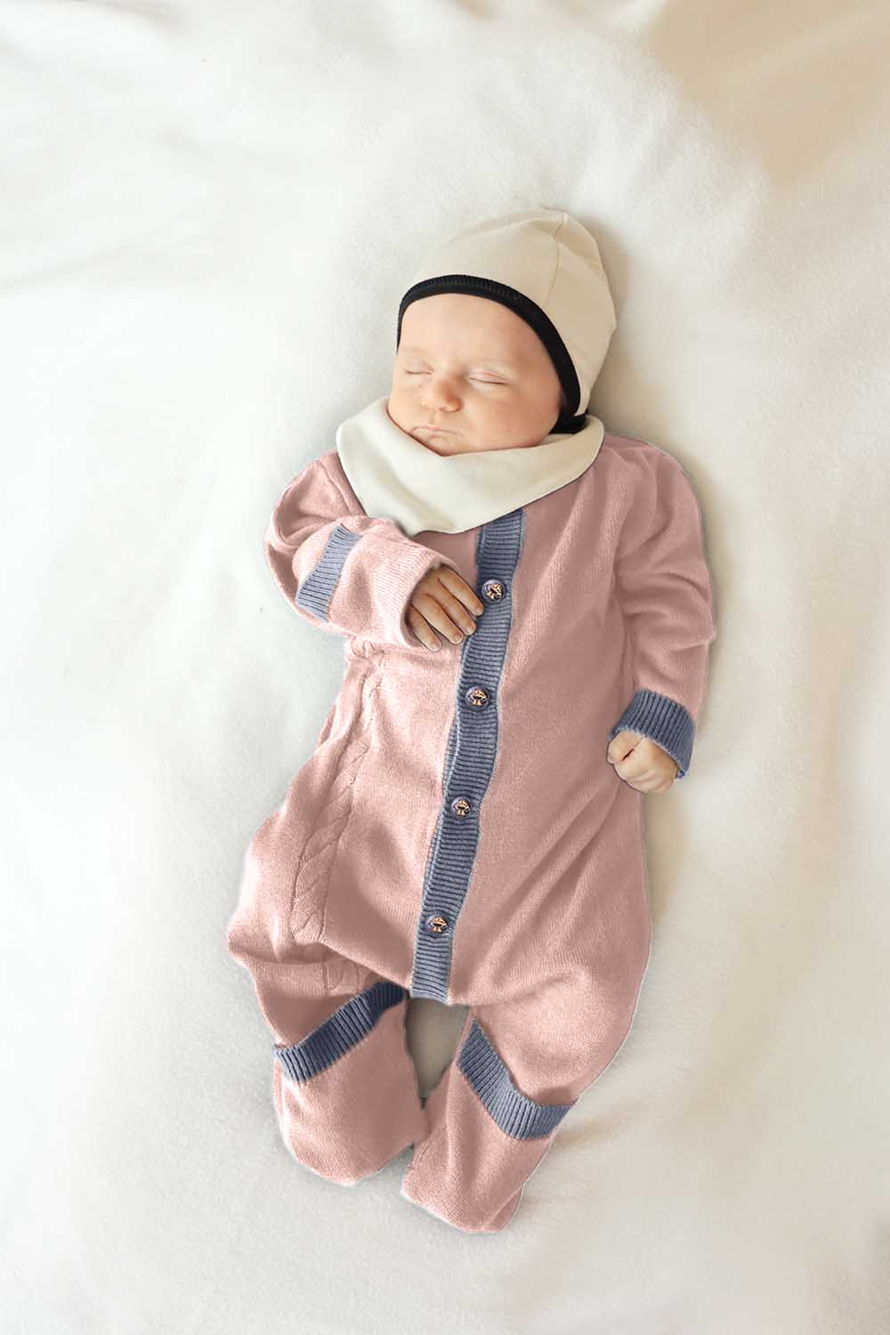 Organic Cotton Knitted Newborn Baby 3-pieces Set