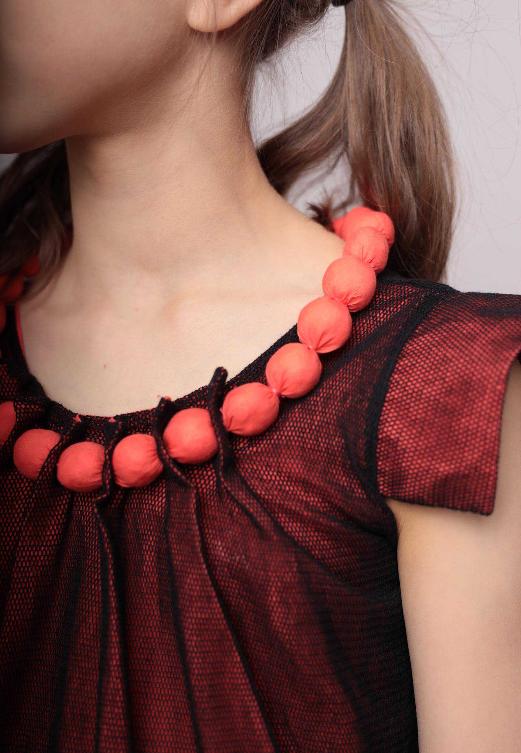 Organic Cotton Girls Tulle Dress in Red