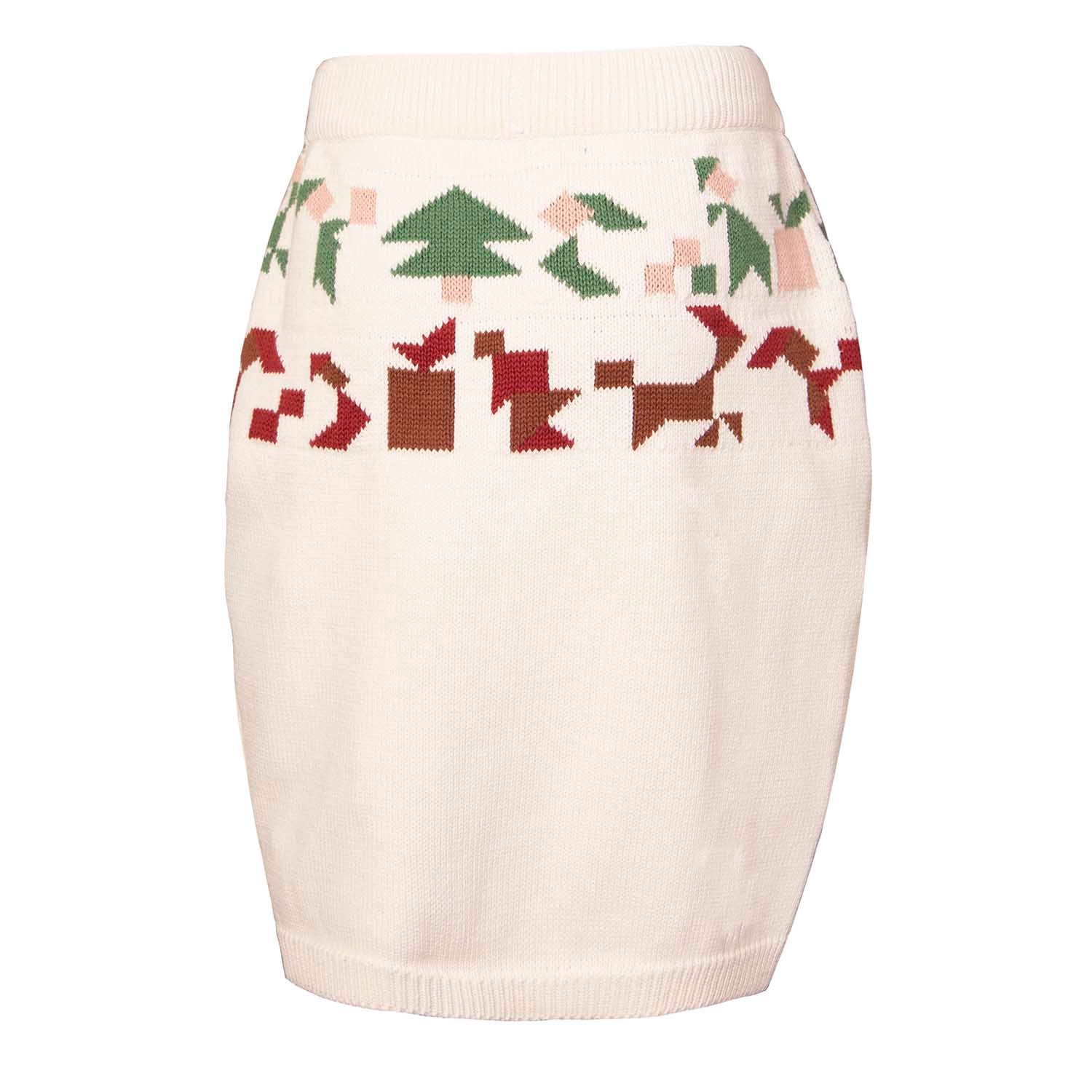 Girls Christmas Skirt with Gifts Motiv