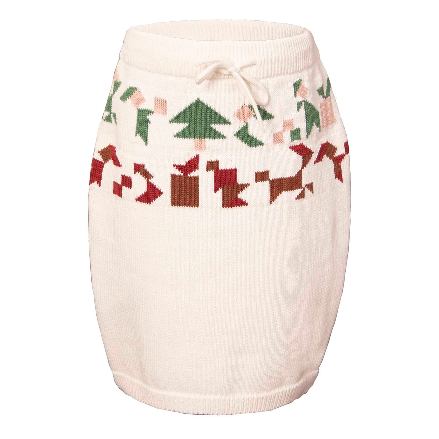 Girls Christmas Skirt with Gifts Motiv