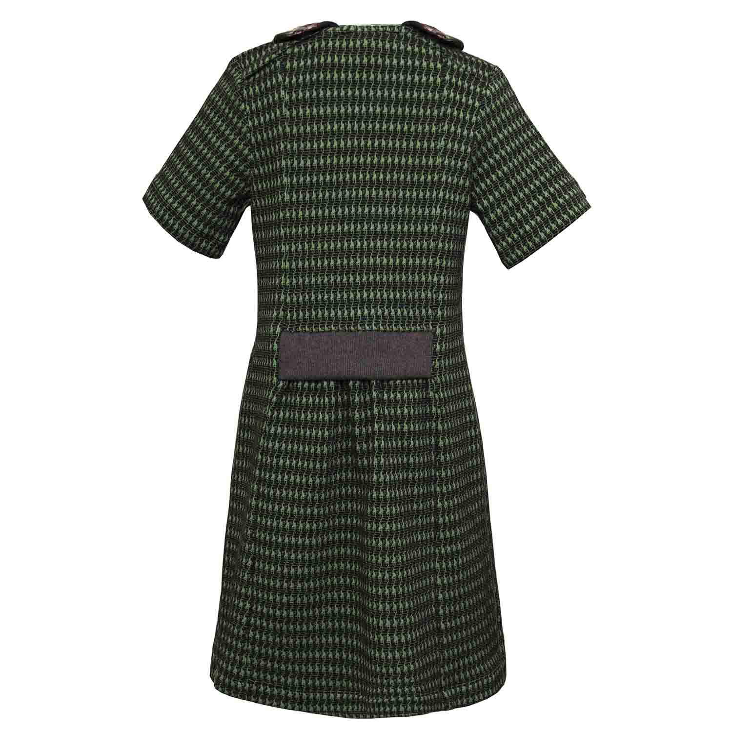 Kids Green pied de poule A-line Dress