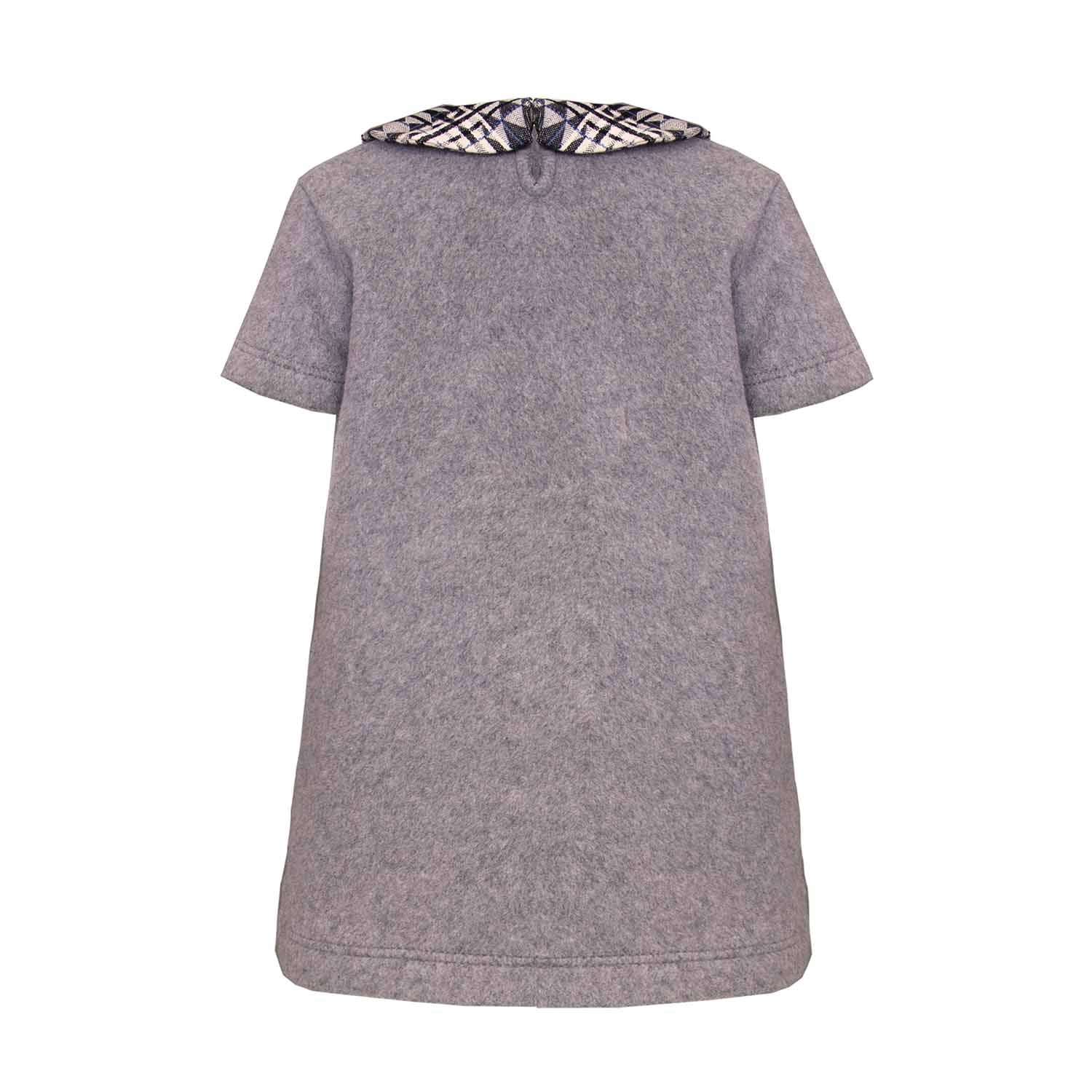 Grey Cotton Fleece Baby Dress