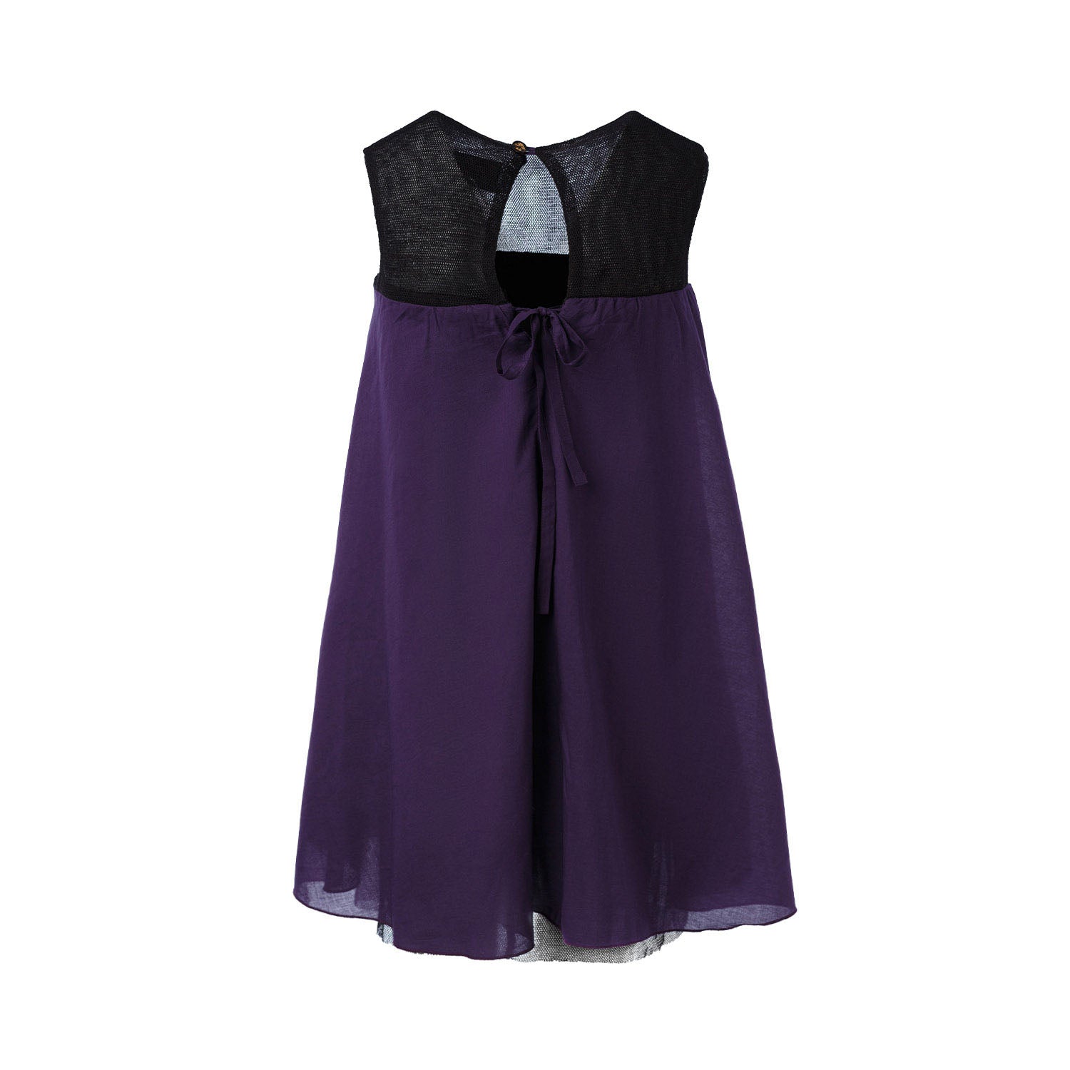 Lila Babydoll-Kleid mit Mesh-Futter