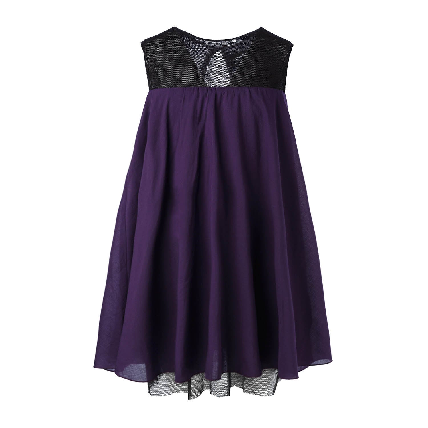 purple babydoll dress with Mesh Lining Black Velvet Flutter Sleeve 718 S) created by day to night summer dress Option:No Cape