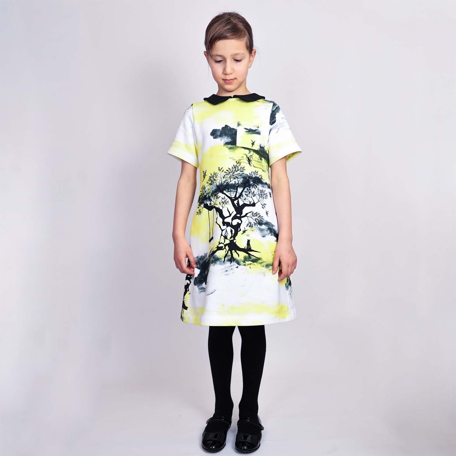 Kids A-line Dress with Print
