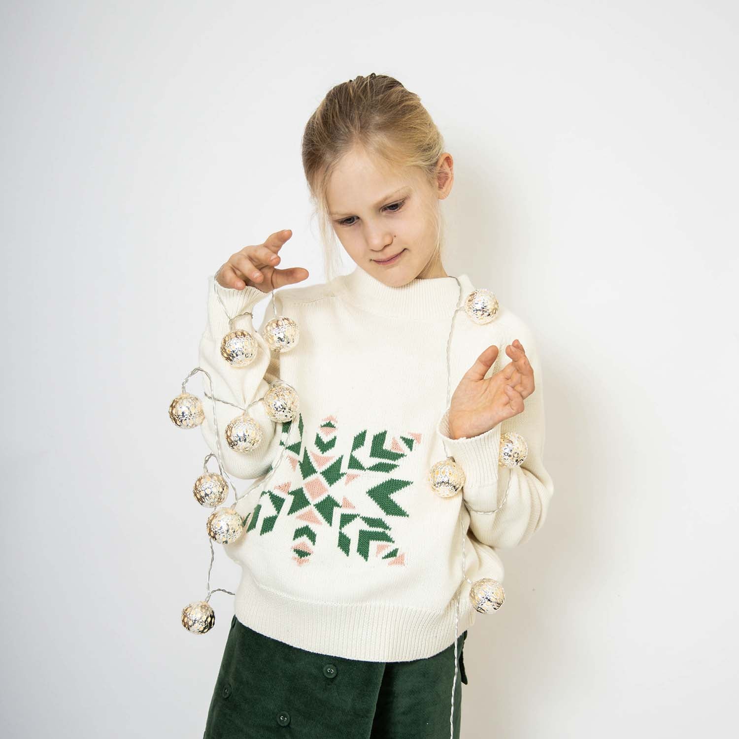 Organic Cotton Christmas Sweater Snowflake