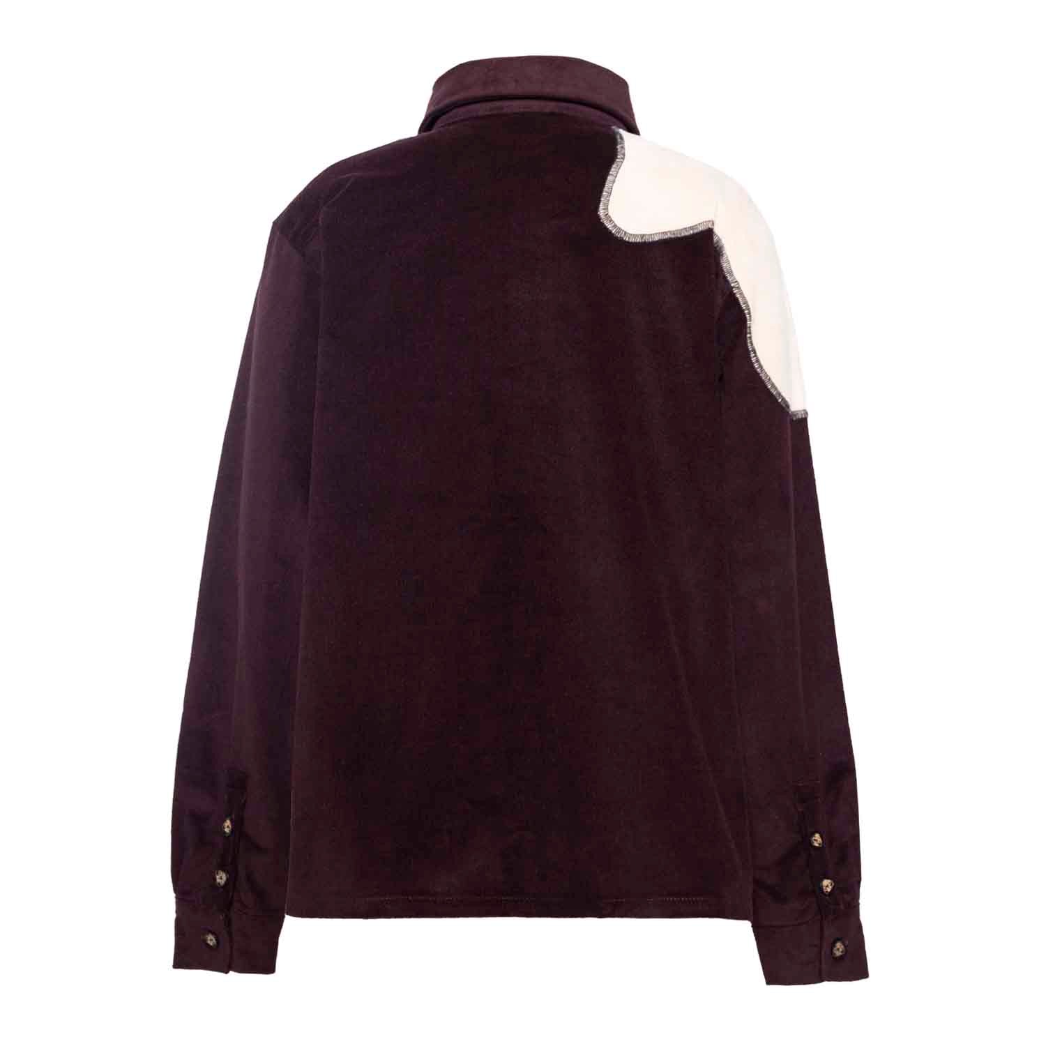 Velvet Kids Shirt in Aubergine