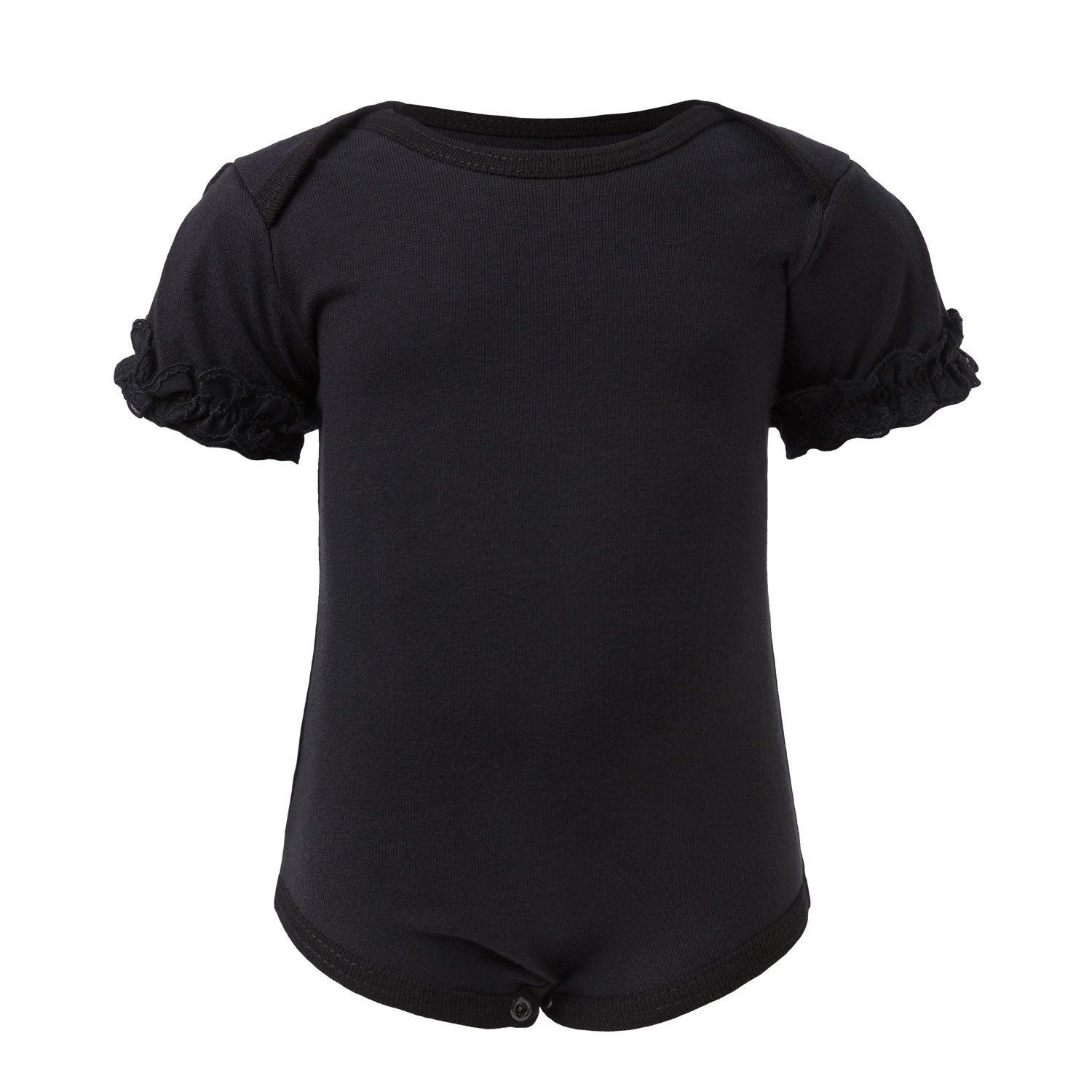 Black Baby Onesie for Girl, Lace Romper for Baby Girl