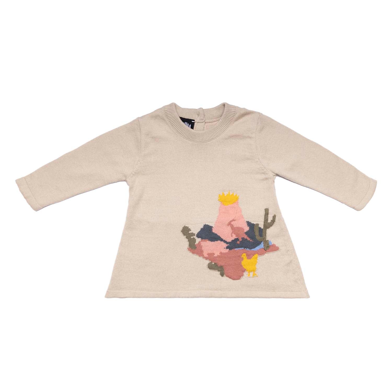 Beige Knitted Dress for Baby