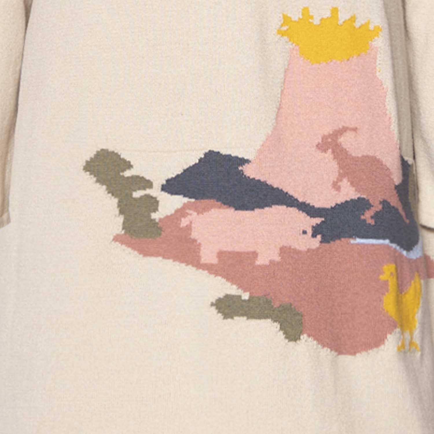 Beige Knitted Dress for Girls