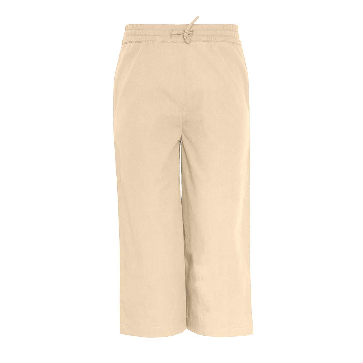 Beige Cotton Pants