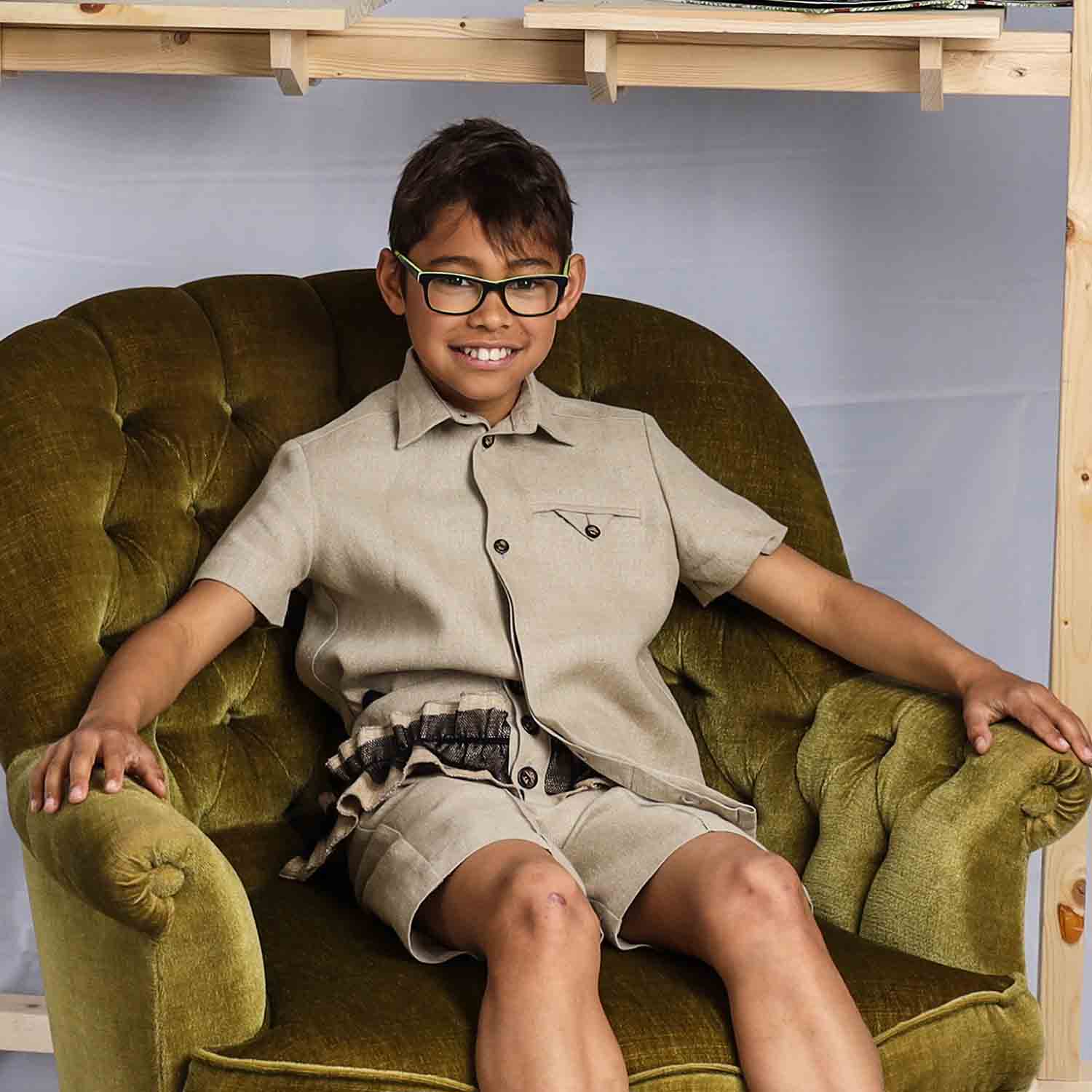 Linen Dress Shirt for Kids