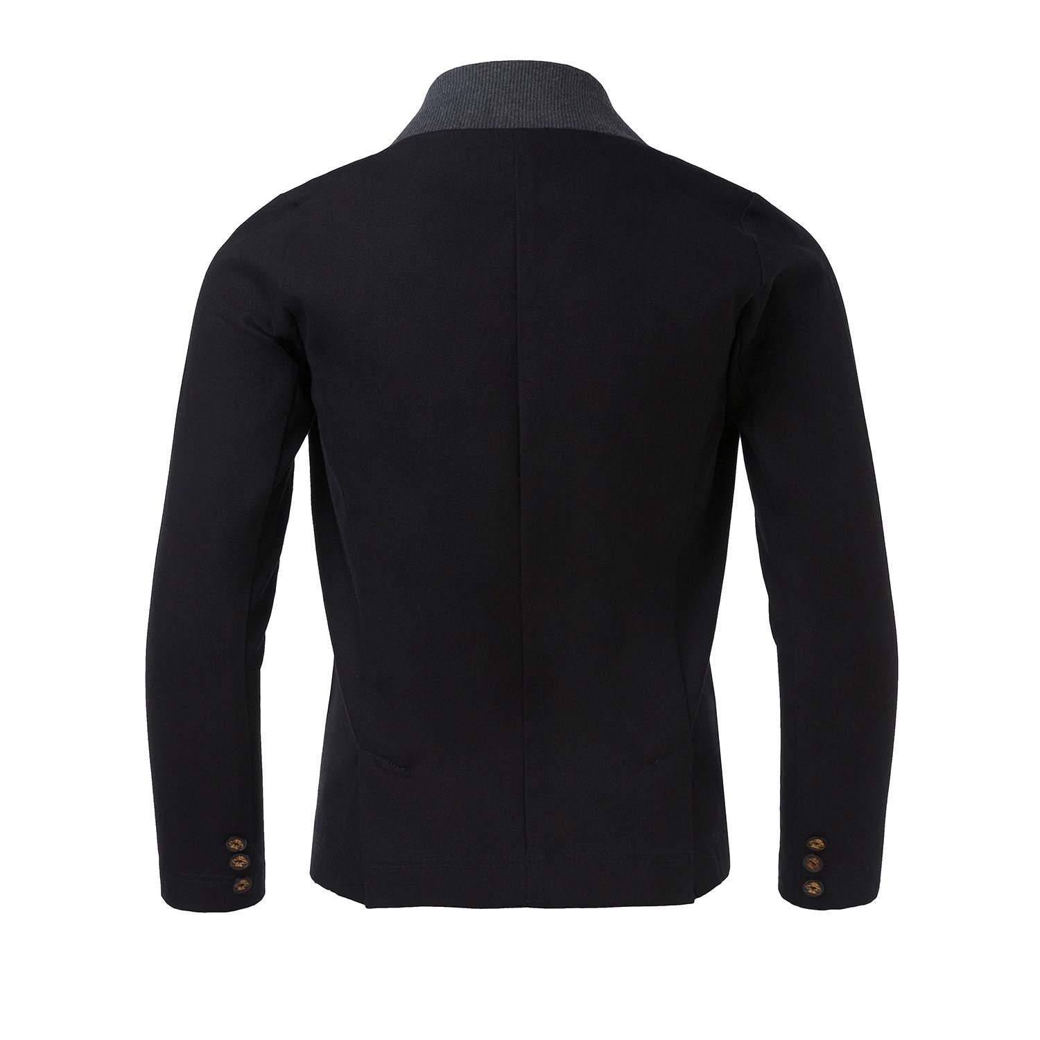 Kids' Black Tailored Jacket with Hemp Sash
