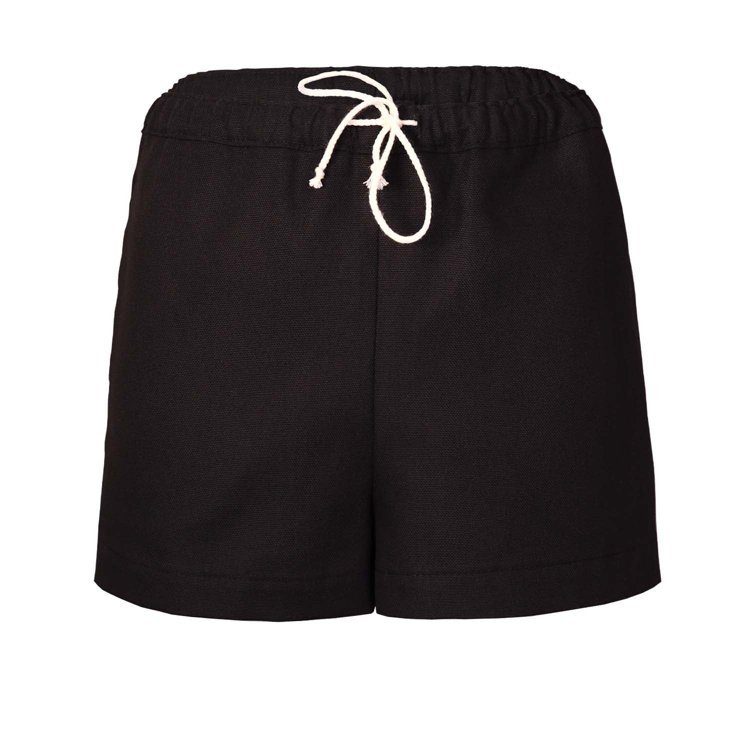 Black Canvas Shorts for Kids