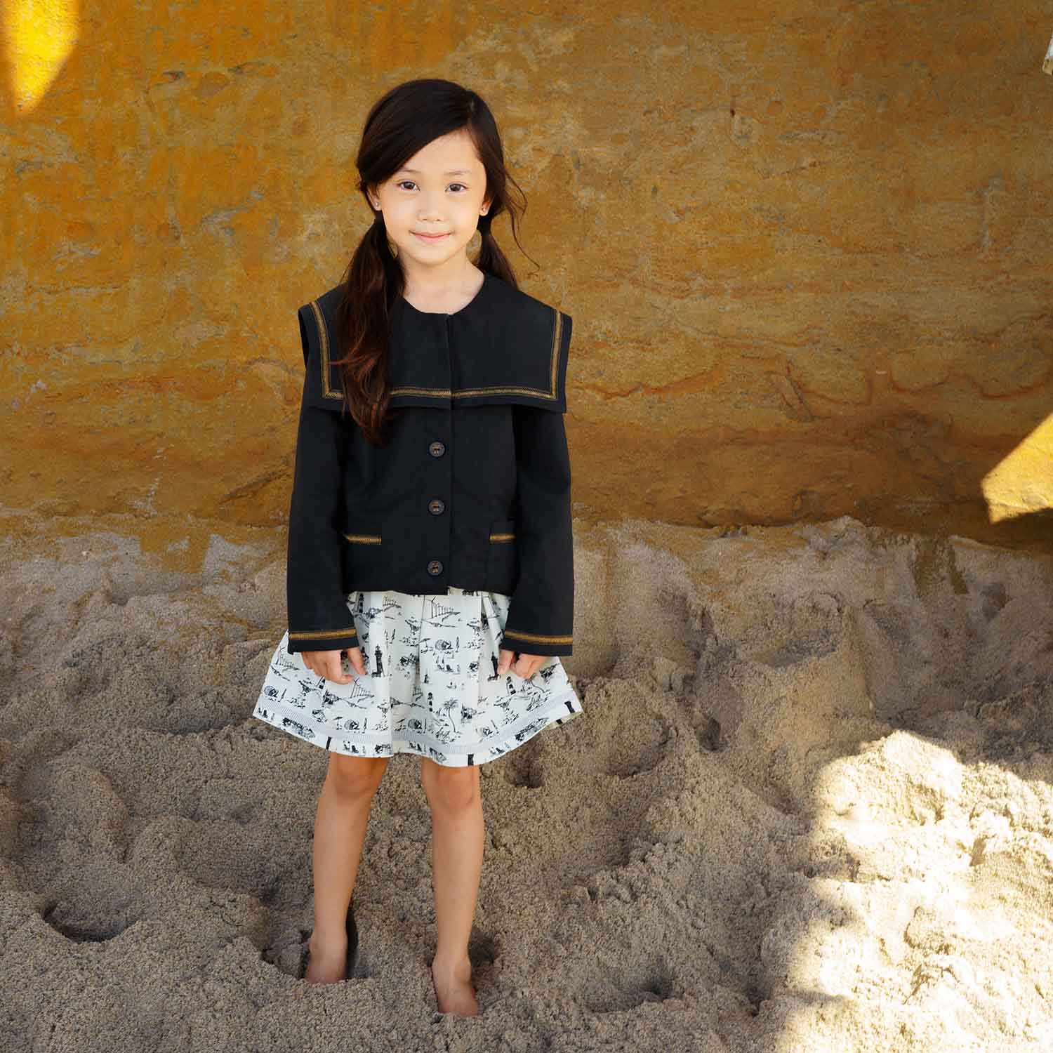 Schwarze Matrosenjacke