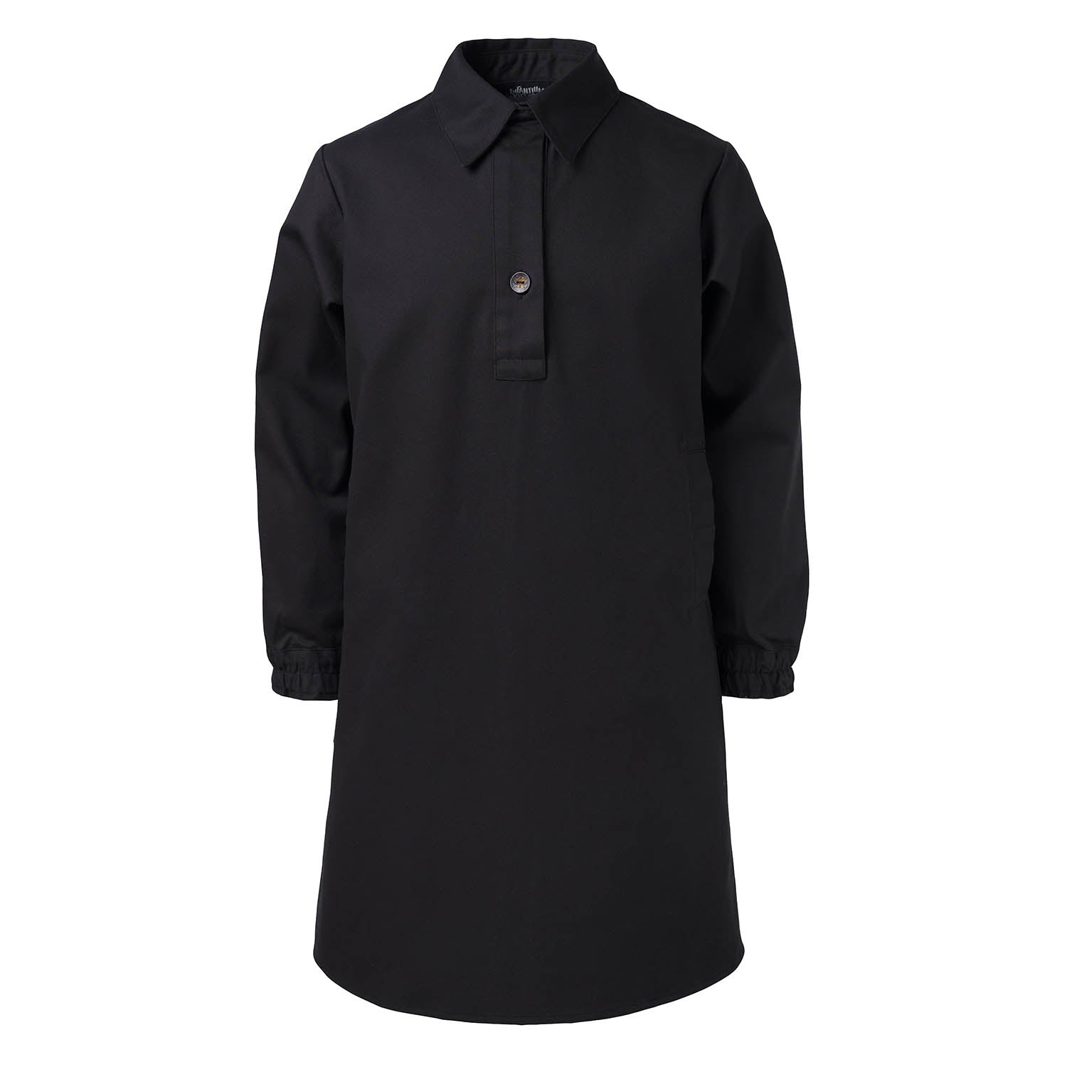 Schwarzes Shirtkleid für Mädchen mit Panda-Stickerei
