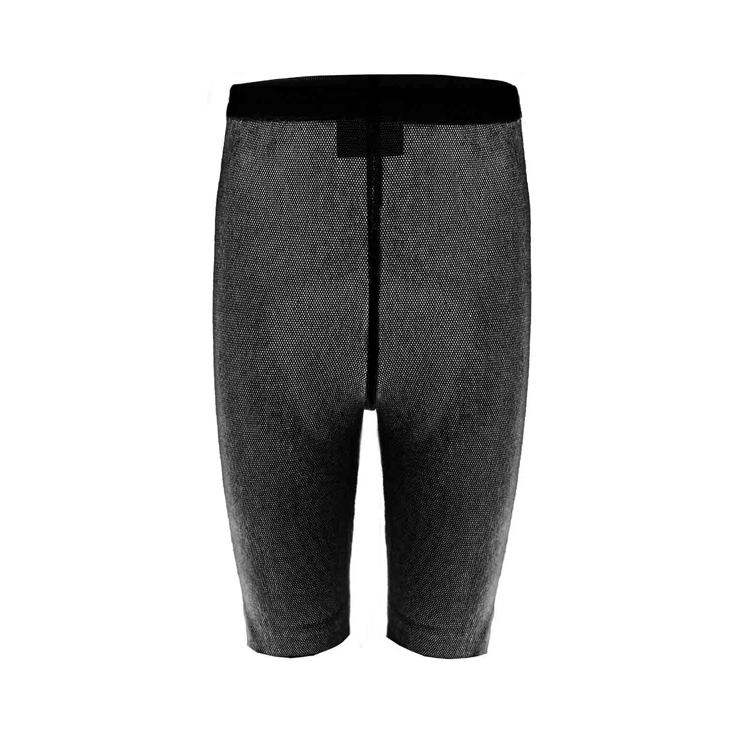 Doorschijnende jersey kindershort van zwarte tule